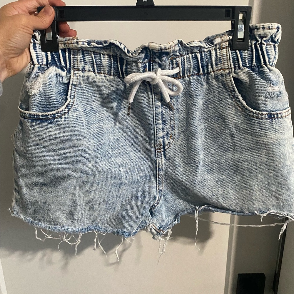 Wild Fable Light Blue Jean Shorts with Drawstring